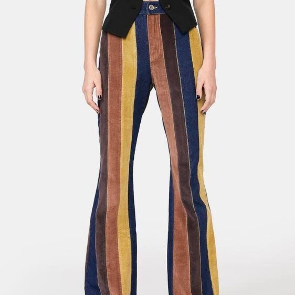 CURRENT MOOD The Peace Train Flare PANTS Sz. XXL